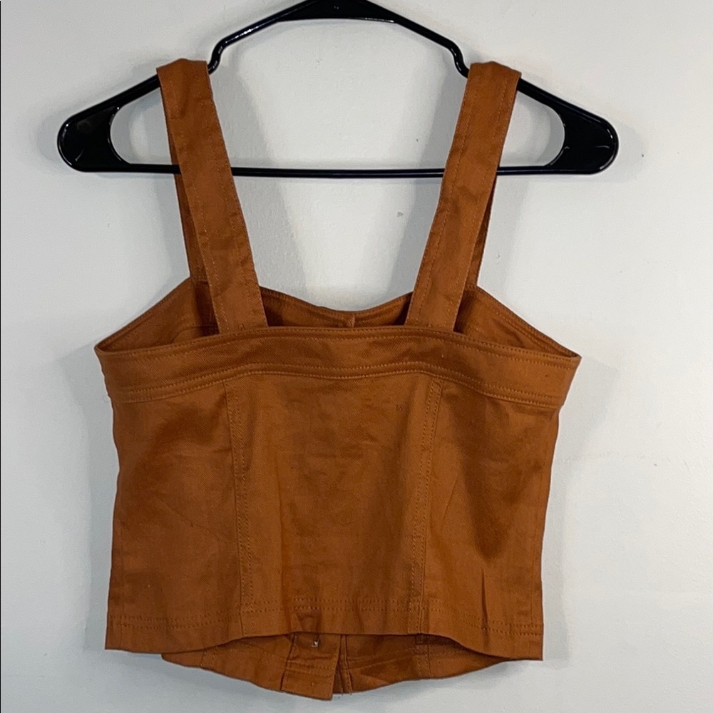 Banana Republic Brown Crop Bustier Tank Top Size 4P #275 🏷️ - Picture 5 of 7
